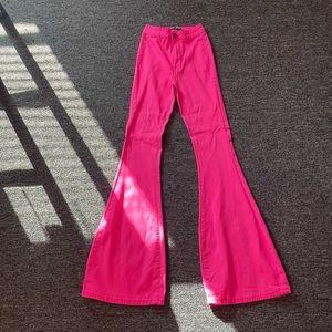 Pink Jean bell bottoms